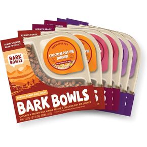Travel-Ready Dog Food, Chicken Pot Pie Dinner, Turkey Fare Dinner & Homestyle Beef Dinner Variety Pack - 7.5 oz Tray (6 Count), Made in The USA