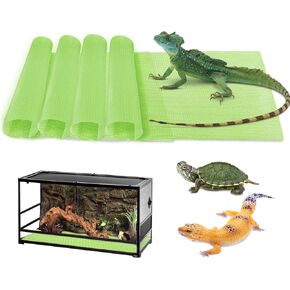 ملحقات خزان التنين الملتحي من PINVNBY، 4 قطع سجاد الزواحف، حصيرة الزواحف غير لاصقة، ركيزة الفهد أبو بريص، أرضيات خزان التنين الملتحي لخزان الزواحف (17.7 × 11.8 بوصة، أخضر) in Kuwait