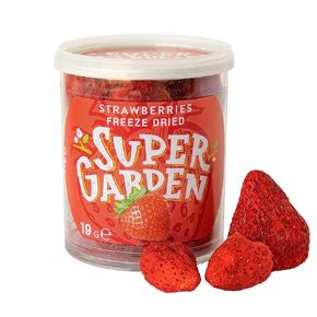 Super Garden Freeze Dried Strawberries | Crunchy Flavorful Whole Strawberries for Cereal, Yogurt, & Baking | Freeze Dried Fruit Strawberry No Sugar Added | Freeze Dried Berries - Healthy Snack for Kids and Adults | 4 x 0.67oz