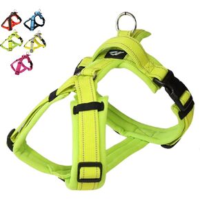 【Hakusan】 Zero Harness Mesh Series,Dog Harness, Padded, Adjustable,No Pull Design, Safety,Japanese Brand,Small Dog,Medium Dog, (Mesh/Lime×Yellow, XS)