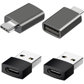 USB C to USB+USB A to USB C Adapter MixPack 4pcs,USB C to USB Adapter High-Speed Data Transfer,USB-C Male to USB 3.0 Female Adapter for USB &Type C Port Series Smarts&Devices.