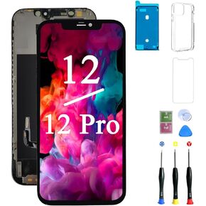 لشاشة iPhone 11 Pro Max البديلة لشاشة Retina 6.5 بوصة ثلاثية الأبعاد تعمل باللمس LCD مجموعة رقمية مع مجموعات أدوات إصلاح، شريط مقاوم للماء، واقي شاشة، متوافق مع A2161، A2218، A2220 (6.5 بوصة)