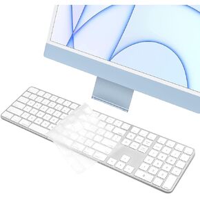Keyboard Cover for Apple Magic Keyboard with Touch ID and Numeric Keypad Model A2520, for 2023 2021 iMac 24-inch M3 M1 Chip & 2022 Mac Studio Ultra Thin HD Clear Keyboard Protector Cover Skin-Colorful