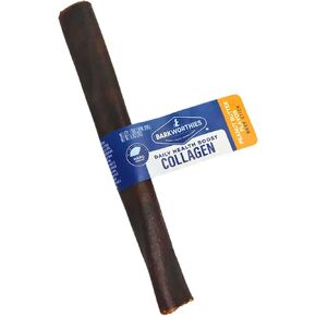 Barkworthies 6" Peanut Butter Flavor Beef Collagen Sticks for Dogs - Healthy Long Lasting Bully Stick Alternative - High Protein Low Fat Dog Treats - 1 Pack