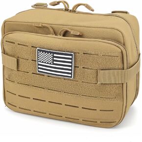 Tactical Pouch Large Molle Bag: EDC Gear Tactical Pouches Molle Tactical Accessories Pouches Expandable Molle Accessories Organizer Medical Pocket with U.S.A Patch