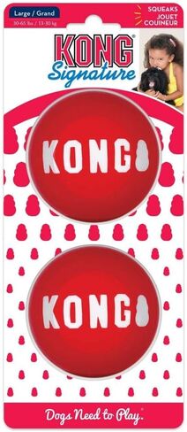 KONG - Signature Balls - 2 Pack Durable Ball for Chasing and Retrieving - for Medium Dogs in Saudi Arabia