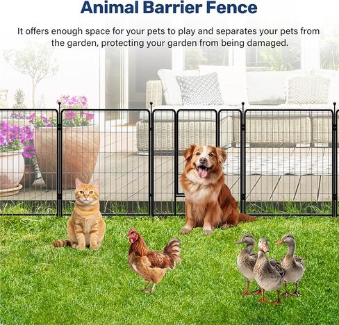 YSSOA Dog Playpen داخلي، جرو Playpen داخلي في الهواء الطلق للفناء، التخييم، RV، 40 "ارتفاع 8 لوحات الثقيلة الكلب القلم للكلاب الصغيرة / المتوسطة / الكبيرة، أسود in Kuwait
