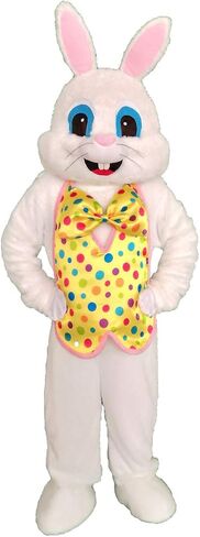 Blue Suit Easter Rabbit Mascot Costume Bunny Adult Easter Fancy Cosplay Costume in Kuwait