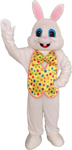 Blue Suit Easter Rabbit Mascot Costume Bunny Adult Easter Fancy Cosplay Costume in Kuwait