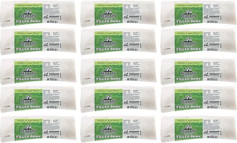 علبة ريدبارن تحتوي على 15 قطعة مضغ للكلاب بنكهة الدجاج والتفاح الطبيعية، كبيرة الحجم، مصنوعة في الولايات المتحدة الأمريكية 1515 in Kuwait