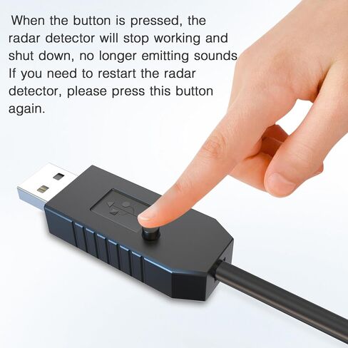 Radar Detector Cable, USB to RJ11 Plug Power Cord with Mute Function,Replacement Power Cable,for Escort Smart MAX 360 Passport Cobra 360 Unide R1/3/4/DFR8/9 Radenso XP etc Radar Detector. in Saudi Arabia