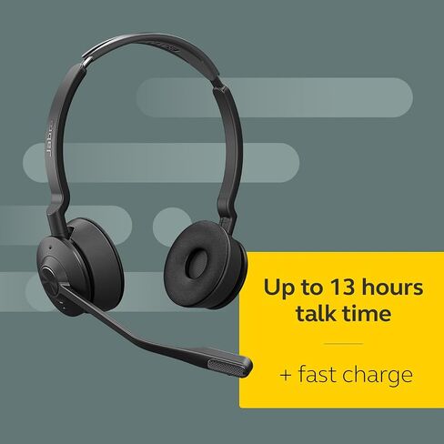 Jabra Engage 75 SE (Second Edition) Wireless Headset, Convertible – Telephone Headset with Industry-Leading Wireless Performance, Advanced Noise-Cancelling Microphone, All Day Battery Life - Black in Saudi Arabia