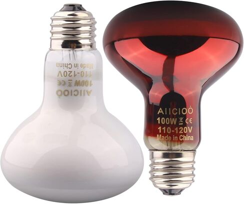 Aiicioo Intense Basking Bulb Spot Lamp - Reptile Heat Bulb Simulated Natured Sunlight Heat Lamp Bulb 150W UVA Light for Bearded Dragon Snake Tortoise in Kuwait