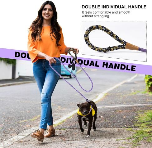 lynxking Slip Lead Dog Leash Reflective, Heavy Duty Comfortable Strong Rope Leash for Large, Medium Dogs, No Pull Pet Training Leash (Light Purple, Large 1/2in x 6ft-Slip Lead) in Kuwait