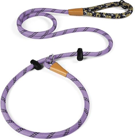 lynxking Slip Lead Dog Leash Reflective, Heavy Duty Comfortable Strong Rope Leash for Large, Medium Dogs, No Pull Pet Training Leash (Light Purple, Large 1/2in x 6ft-Slip Lead) in Kuwait