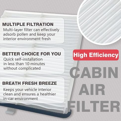 Cabin Air Filter for Impala, Malibu, Cruze, Colorado, Camaro, Traverse, Equinox, Acadia, Canyon, Terrain, Enclave, Envision,Fits CF11966, 13356914,13356916,13508023 in Saudi Arabia