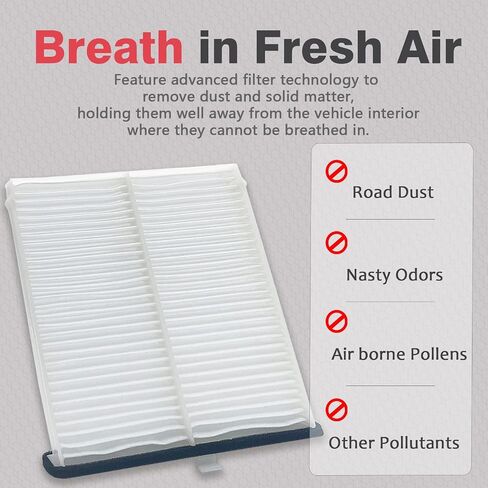 Cabin Air Filter for Impala, Malibu, Cruze, Colorado, Camaro, Traverse, Equinox, Acadia, Canyon, Terrain, Enclave, Envision,Fits CF11966, 13356914,13356916,13508023 in Saudi Arabia