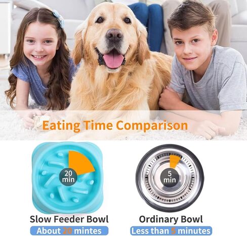 Slow Feeder Small Dog Bowls Anti-Slip Puzzle Bowl Feeder Interactive Bloat Stop Dog Bowl Anti-Choking Dog Bowl for Small and Medium Dogs in Saudi Arabia
