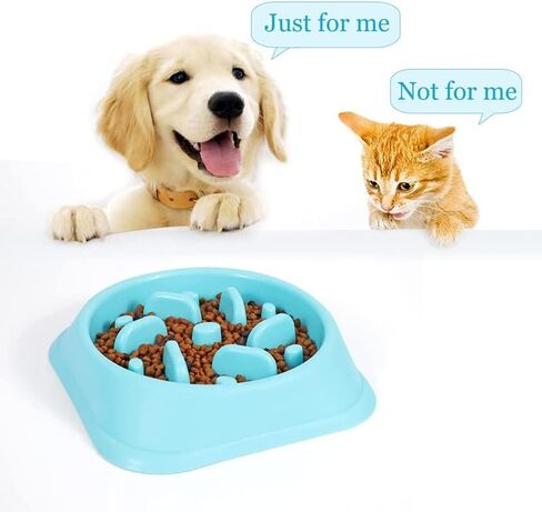 Slow Feeder Small Dog Bowls Anti-Slip Puzzle Bowl Feeder Interactive Bloat Stop Dog Bowl Anti-Choking Dog Bowl for Small and Medium Dogs in Saudi Arabia