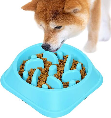 Slow Feeder Small Dog Bowls Anti-Slip Puzzle Bowl Feeder Interactive Bloat Stop Dog Bowl Anti-Choking Dog Bowl for Small and Medium Dogs in Saudi Arabia