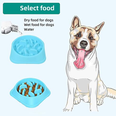 Slow Feeder Small Dog Bowls Anti-Slip Puzzle Bowl Feeder Interactive Bloat Stop Dog Bowl Anti-Choking Dog Bowl for Small and Medium Dogs in Saudi Arabia