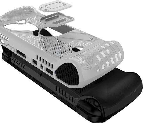 حافظة لجهاز ROG Ally X(2024)، غطاء واقٍ بمقبض TPU لوحدة تحكم الألعاب ASUS ROG Ally X، حافظة خلفية ناعمة مع مسند لجهاز ROG Ally X Gaming Handheld (أبيض) in Saudi Arabia