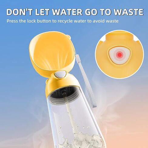Dog Water Bottle for Walking, Multifunctional and Portable Dog Travel Water Dispenser with Food Container, Detachable Design Combo Cup for Drinking and Eating in Saudi Arabia