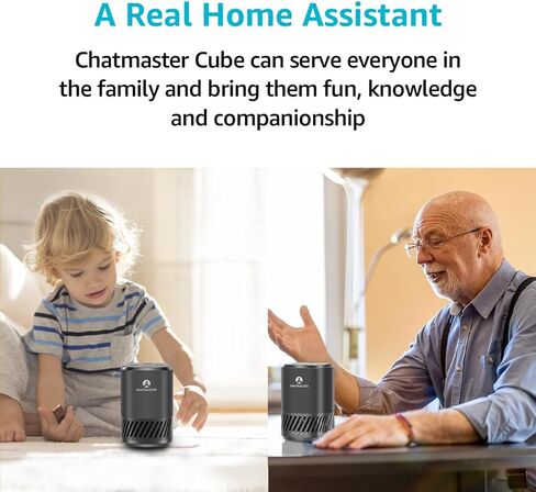 مكعب، مكبر صوت ChatGPT، Alexa مدمج، مساعدين AI مزدوجين، التبديل المجاني بين ChatGPT وAlexa، دعم لغات متعددة، التحكم في المنزل الذكي، تعلم اللغة، قراءة بطاقة التارو، أسود in Saudi Arabia