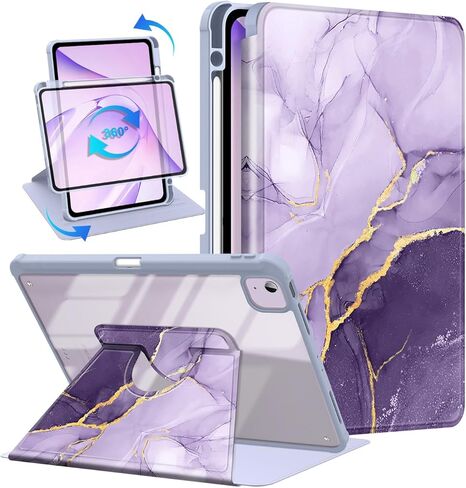 for iPad 10.2 Inch 2021/2020/2019, for iPad 9th/8th/7th Generation Case 360° Rotating Stand with Pencil Holder, Support Auto Wake/Sleep Shockproof Cover, Daisy in Saudi Arabia