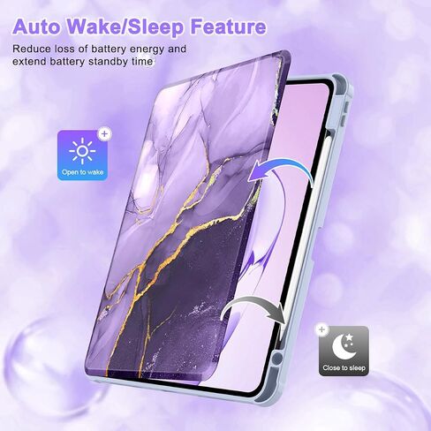 for iPad 10.2 Inch 2021/2020/2019, for iPad 9th/8th/7th Generation Case 360° Rotating Stand with Pencil Holder, Support Auto Wake/Sleep Shockproof Cover, Daisy in Saudi Arabia