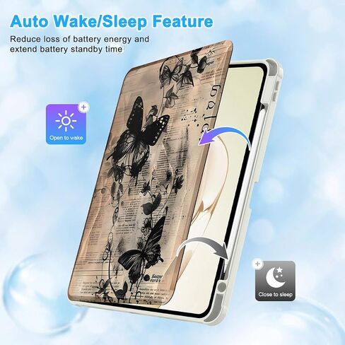 for iPad 10.2 Inch 2021/2020/2019, for iPad 9th/8th/7th Generation Case 360° Rotating Stand with Pencil Holder, Support Auto Wake/Sleep Shockproof Cover, Daisy in Saudi Arabia