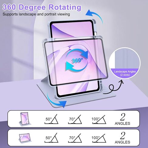 for iPad 10.2 Inch 2021/2020/2019, for iPad 9th/8th/7th Generation Case 360° Rotating Stand with Pencil Holder, Support Auto Wake/Sleep Shockproof Cover, Daisy in Saudi Arabia