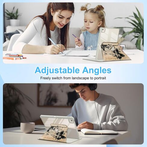 for iPad 10.2 Inch 2021/2020/2019, for iPad 9th/8th/7th Generation Case 360° Rotating Stand with Pencil Holder, Support Auto Wake/Sleep Shockproof Cover, Daisy in Saudi Arabia