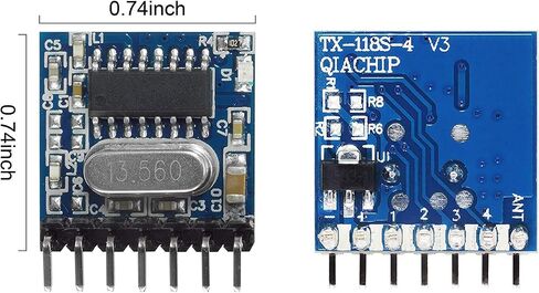 QIACHIP 3 Sets of 433mhz RF Transmitter and Receiver Module Wireless 4 Channel Output Link Kit Set with 1527 Learning Code for Remote Control in Kuwait