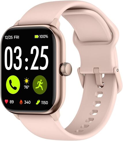 Spade & Co Health Smartwatch 4 - Smartwatch for Men & Women, Heart Rate, Sleep & SpO2 Monitor, Pedometer, Fitness Tracker, Answer/Make Calls IP68 Waterproof iOS & Android Compatible - 10+ Days Battery in Kuwait