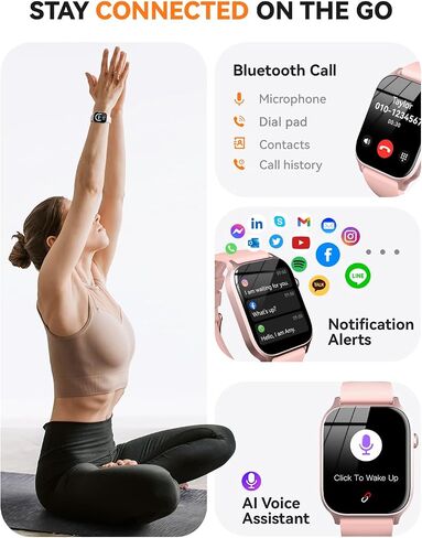 Smart Watch for Men Women- Answer/Make Call, 2024 IP68 Waterproof Fitness Tracker Watch with Heart Rate Monitor Sleep Step Counter Activity Smartwatch for Samsung Andriod iPhone iOS Compatible in Saudi Arabia