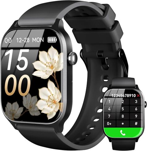 Smart Watch for Men Women- Answer/Make Call, 2024 IP68 Waterproof Fitness Tracker Watch with Heart Rate Monitor Sleep Step Counter Activity Smartwatch for Samsung Andriod iPhone iOS Compatible in Saudi Arabia