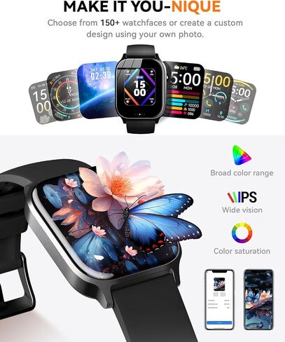 Smart Watch for Men Women- Answer/Make Call, 2024 IP68 Waterproof Fitness Tracker Watch with Heart Rate Monitor Sleep Step Counter Activity Smartwatch for Samsung Andriod iPhone iOS Compatible in Saudi Arabia