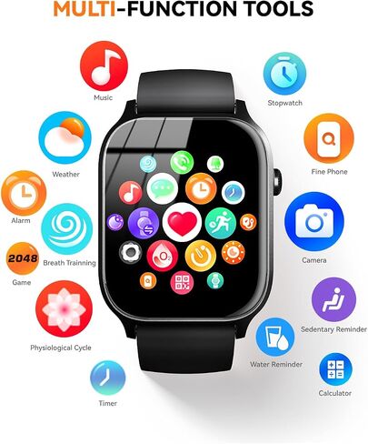 Smart Watch for Men Women- Answer/Make Call, 2024 IP68 Waterproof Fitness Tracker Watch with Heart Rate Monitor Sleep Step Counter Activity Smartwatch for Samsung Andriod iPhone iOS Compatible in Saudi Arabia
