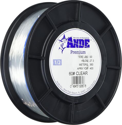 خط Ande Monofilament (شفاف، اختبار 60 رطلاً، 1/2 # بكرة) in Kuwait