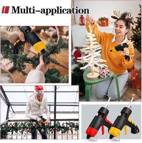 Hot Glue Gun Kit with 30 Hot Glue Sticks, Precision Nozzle, Fast Preheating Hot Melt Glue Gun Full Size for School Crafts DIY Art Decorations Quick Home Repairs - White in Saudi Arabia