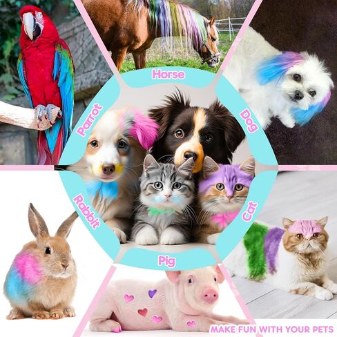 Hair Color For Dog, Washable Hair Wax Color Temporary Pet Safe Hair Color Cream for DIY Large Boy & Girl Puppy Stuff Accessories, Funny Birthday Gifts to Cat Lovers in Saudi Arabia