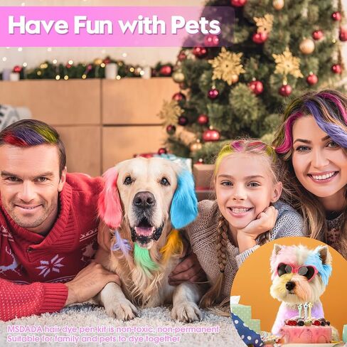 Hair Color For Dog, Washable Hair Wax Color Temporary Pet Safe Hair Color Cream for DIY Large Boy & Girl Puppy Stuff Accessories, Funny Birthday Gifts to Cat Lovers in Saudi Arabia