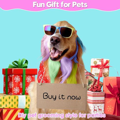 Hair Color For Dog, Washable Hair Wax Color Temporary Pet Safe Hair Color Cream for DIY Large Boy & Girl Puppy Stuff Accessories, Funny Birthday Gifts to Cat Lovers in Saudi Arabia