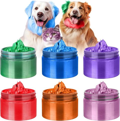 Hair Color For Dog, Washable Hair Wax Color Temporary Pet Safe Hair Color Cream for DIY Large Boy & Girl Puppy Stuff Accessories, Funny Birthday Gifts to Cat Lovers in Saudi Arabia