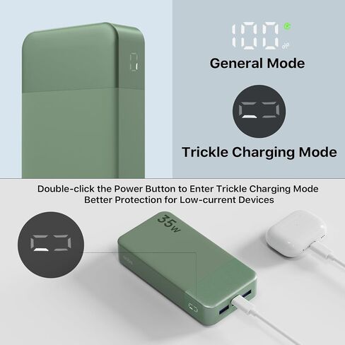 NOBIS Portable Charger, 20000mAh Power Bank, 35W Power Bank Fast Charging, Battery Pack with C to C Cable, Battery Bank with Digital Display for iPhone Samsung Android etc in Saudi Arabia