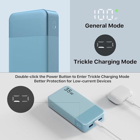 NOBIS Portable Charger, 20000mAh Power Bank, 35W Power Bank Fast Charging, Battery Pack with C to C Cable, Battery Bank with Digital Display for iPhone Samsung Android etc in Saudi Arabia