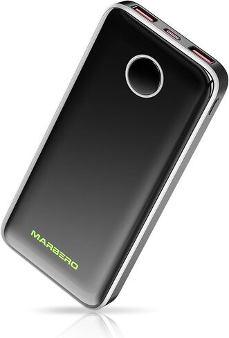 MARBERO Mini Power Bank 10000mAh، 22.5W شاحن محمول صغير سريع الشحن مع PD 3.0 & QC 3.0، شاحن iPhone خفيف الوزن USB C، مخرج مزدوج متوافق مع iPhone وSamsung والسفر الذي يجب أن يمتلكه in Saudi Arabia