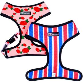 French Bulldog Harness -Reversible Harness- Two Looks in one Comfortable & Stylish Pet Harness for Small to Medium Dogs Red S