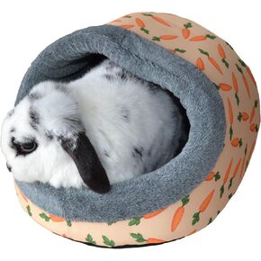 Rosewood Carrot Plush Hooded Bed orange